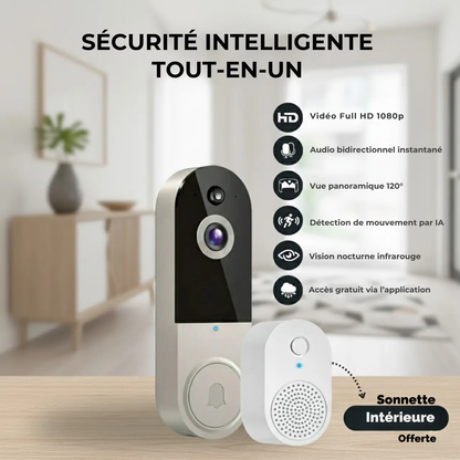 ProtectBell- Sonnette vidéo intelligente (Wi-Fi, 1080p)